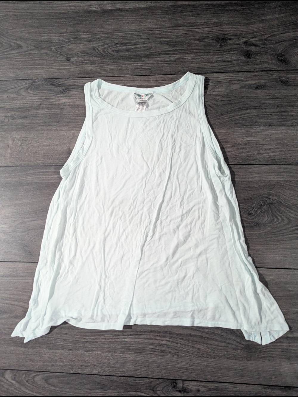 Hard Tail Pale Blue Scoop Neck Tank Top